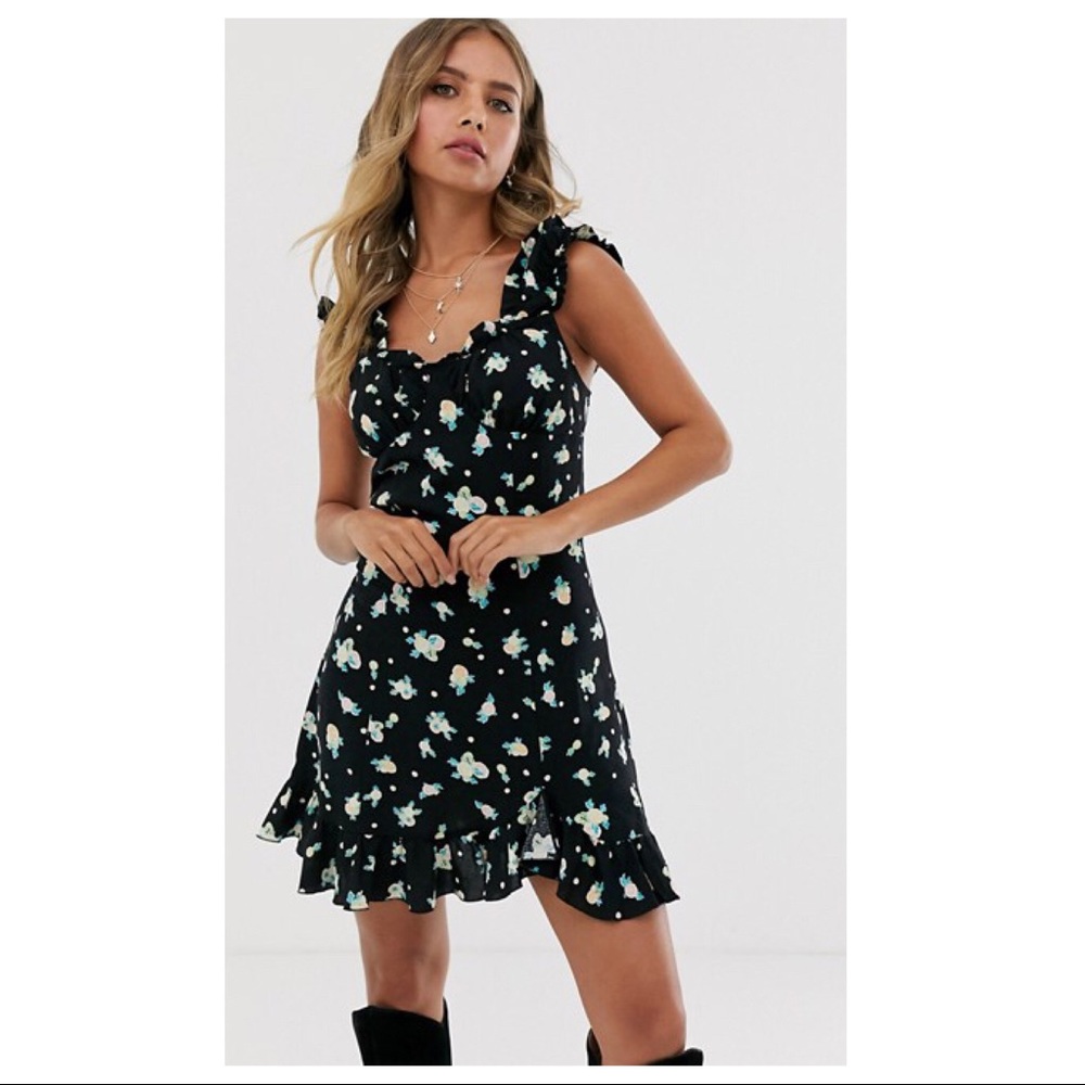 FREE PEOPLE BOHO TIE BACK A-LINE MINI DRESS A3C - Picture 13 of 16